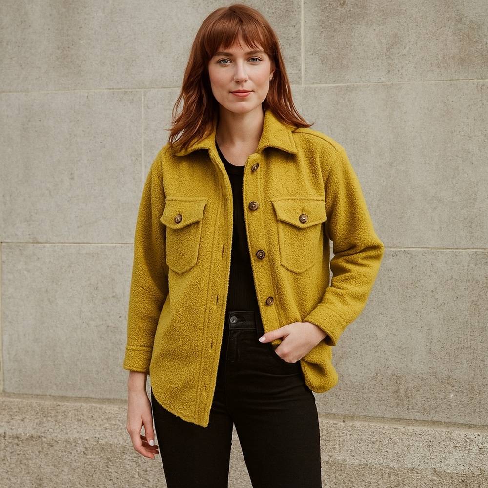 Jackson Rowe Teddy Shacket – XS – Mustard Yellow
